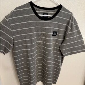 World Surf League Gray Striped Men's Shirt